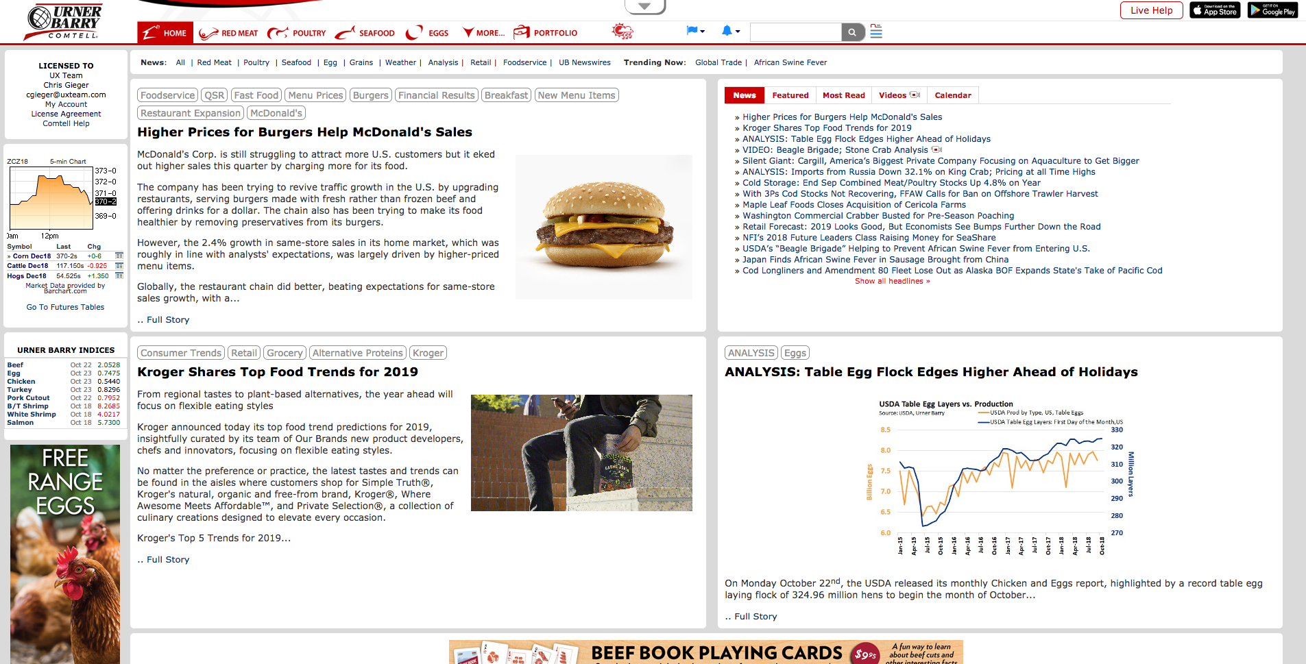 COMTELL before redesign
